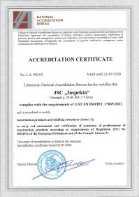 Akreditavimo sertifikatas ENG